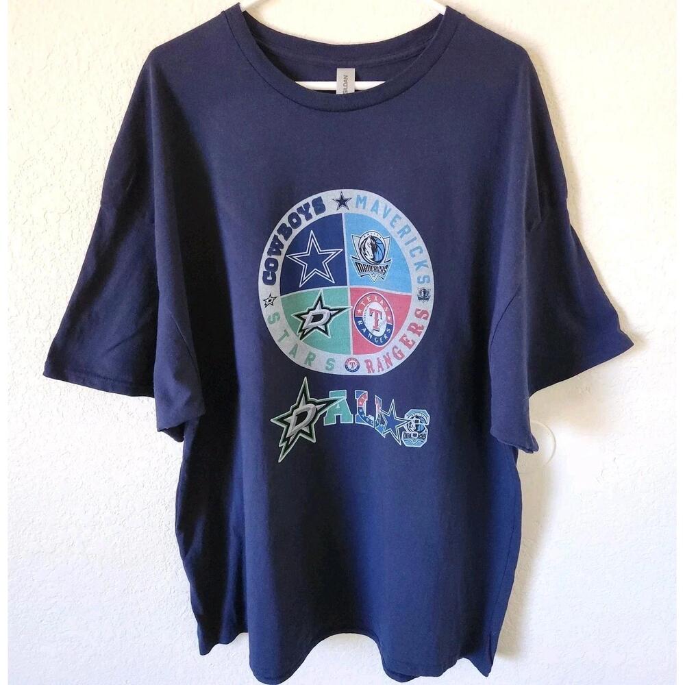 Dallas Cowboys Mavericks Stars Texas Rangers T Shirt Mens 3 Sports Team s
